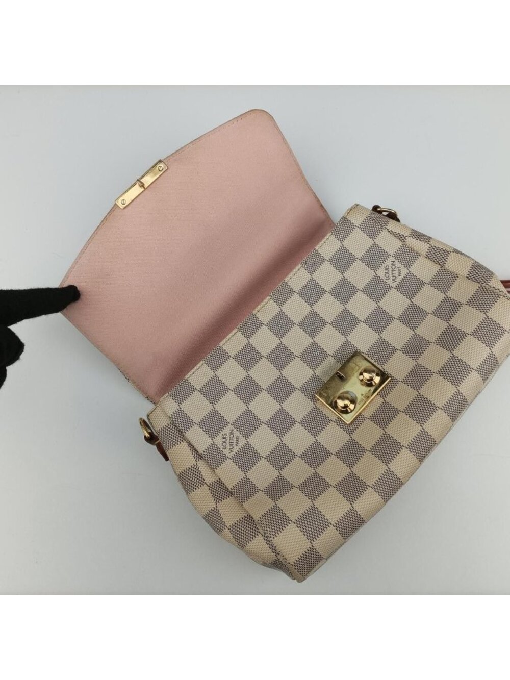 ★SOLD★ Louis Vuitton Croisette Azur Damier Canvas Messenger - Picture 13 of 15